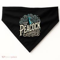 Fear The Peacock Peacocks USA-Made Doggie Bandana thumb 0