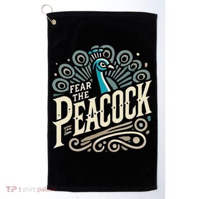 Fear The Peacock Peacocks Golf Towel
