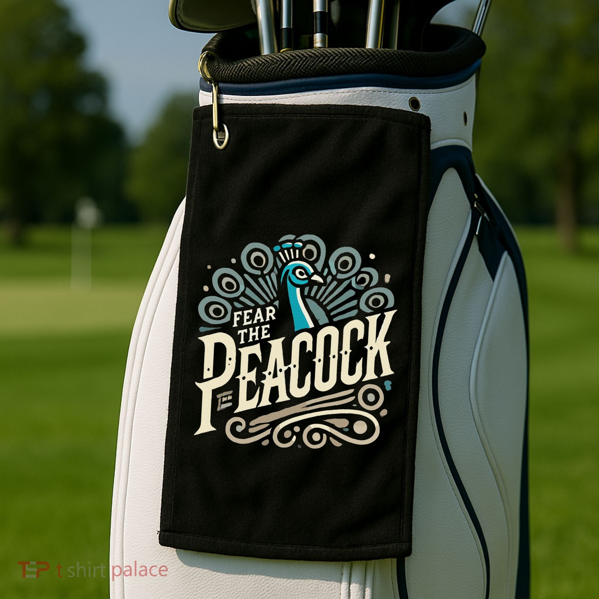 Fear The Peacock Peacocks Golf Towel