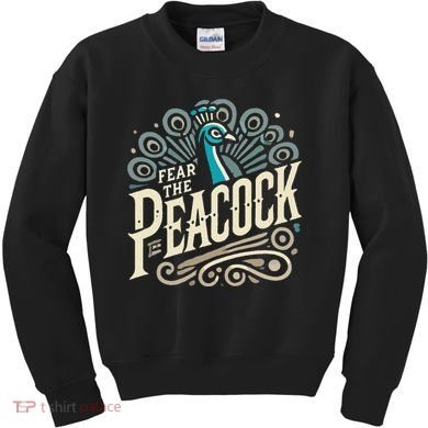 Fear The Peacock Peacocks Kids Sweatshirt
