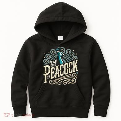 Fear The Peacock Peacocks Kids Hoodie