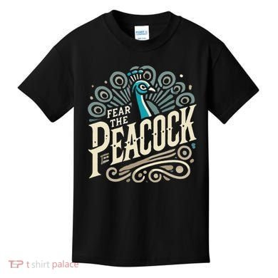 Fear The Peacock Peacocks Kids T-Shirt