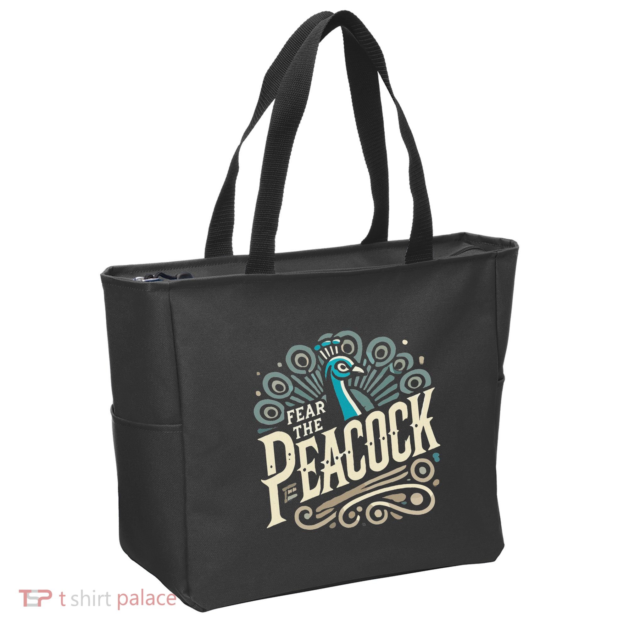 Fear The Peacock Peacocks Tote Bag
