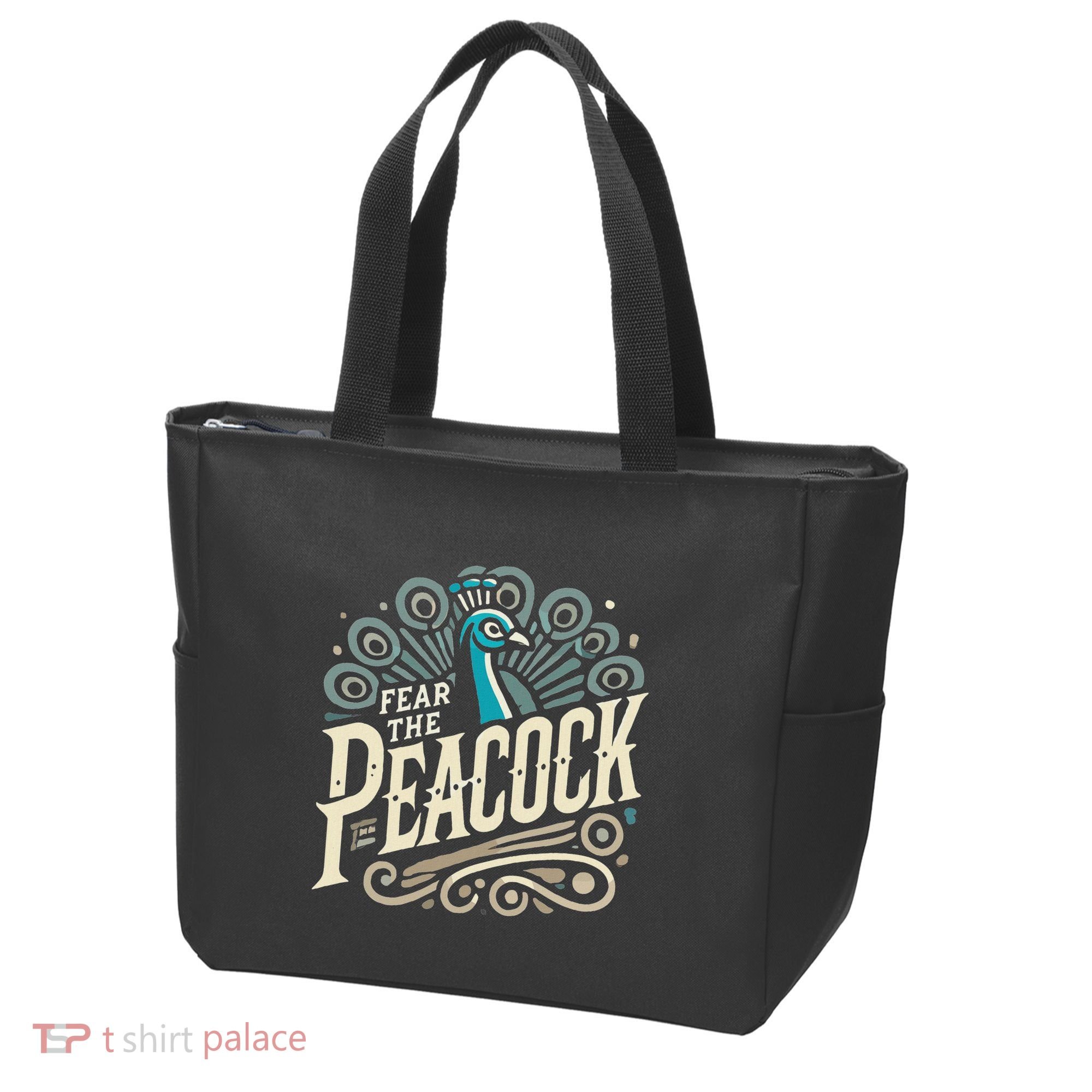 Fear The Peacock Peacocks Tote Bag