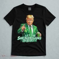 Funny Trump PatrickS Day Let The Shenanigans Begin T-Shirt thumb 5