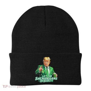 Funny Trump PatrickS Day Let The Shenanigans Begin Beanie