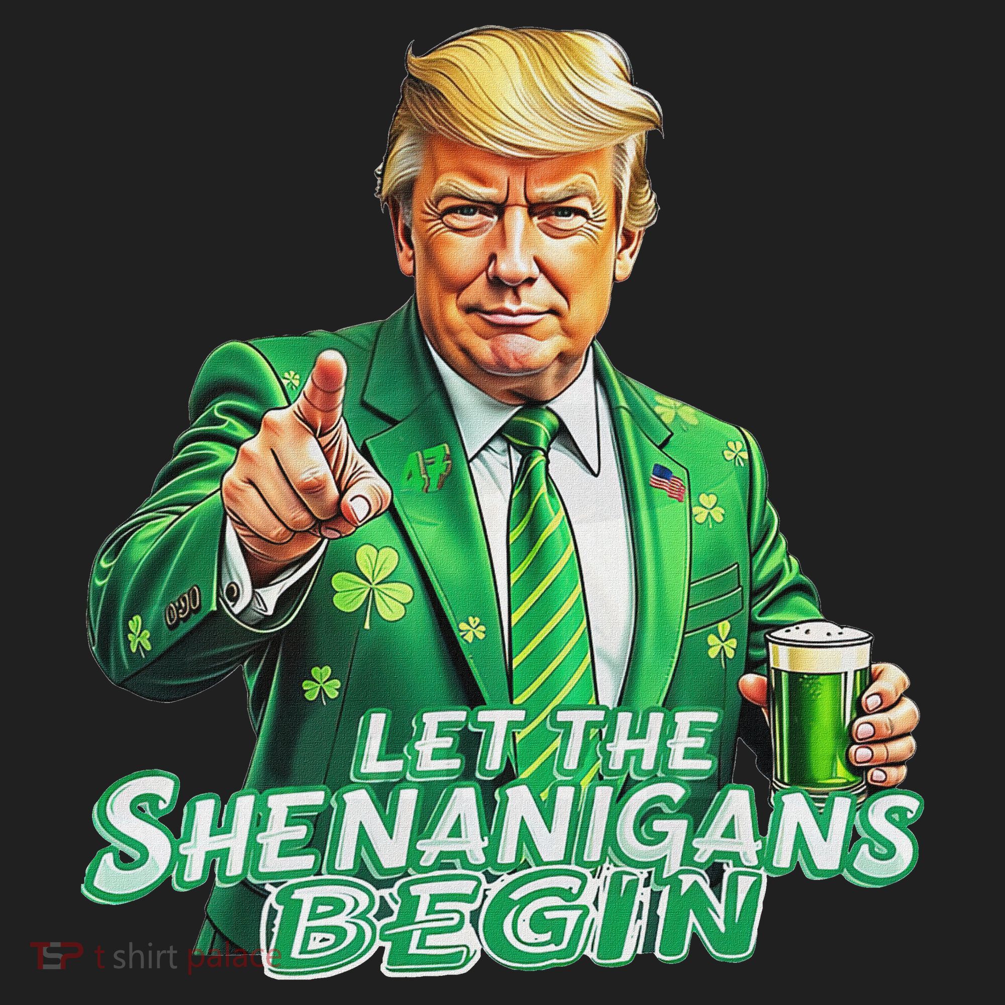 Funny Trump PatrickS Day Let The Shenanigans Begin Beanie