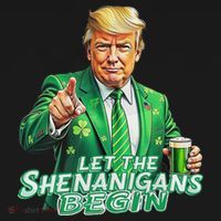 Funny Trump PatrickS Day Let The Shenanigans Begin Polo thumb 3