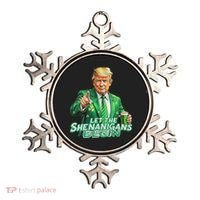 Funny Trump PatrickS Day Let The Shenanigans Begin Ornament thumb 0