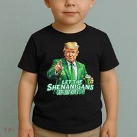 Funny Trump PatrickS Day Let The Shenanigans Begin Toddler T-Shirt thumb 2