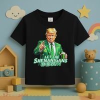 Funny Trump PatrickS Day Let The Shenanigans Begin Toddler T-Shirt thumb 3