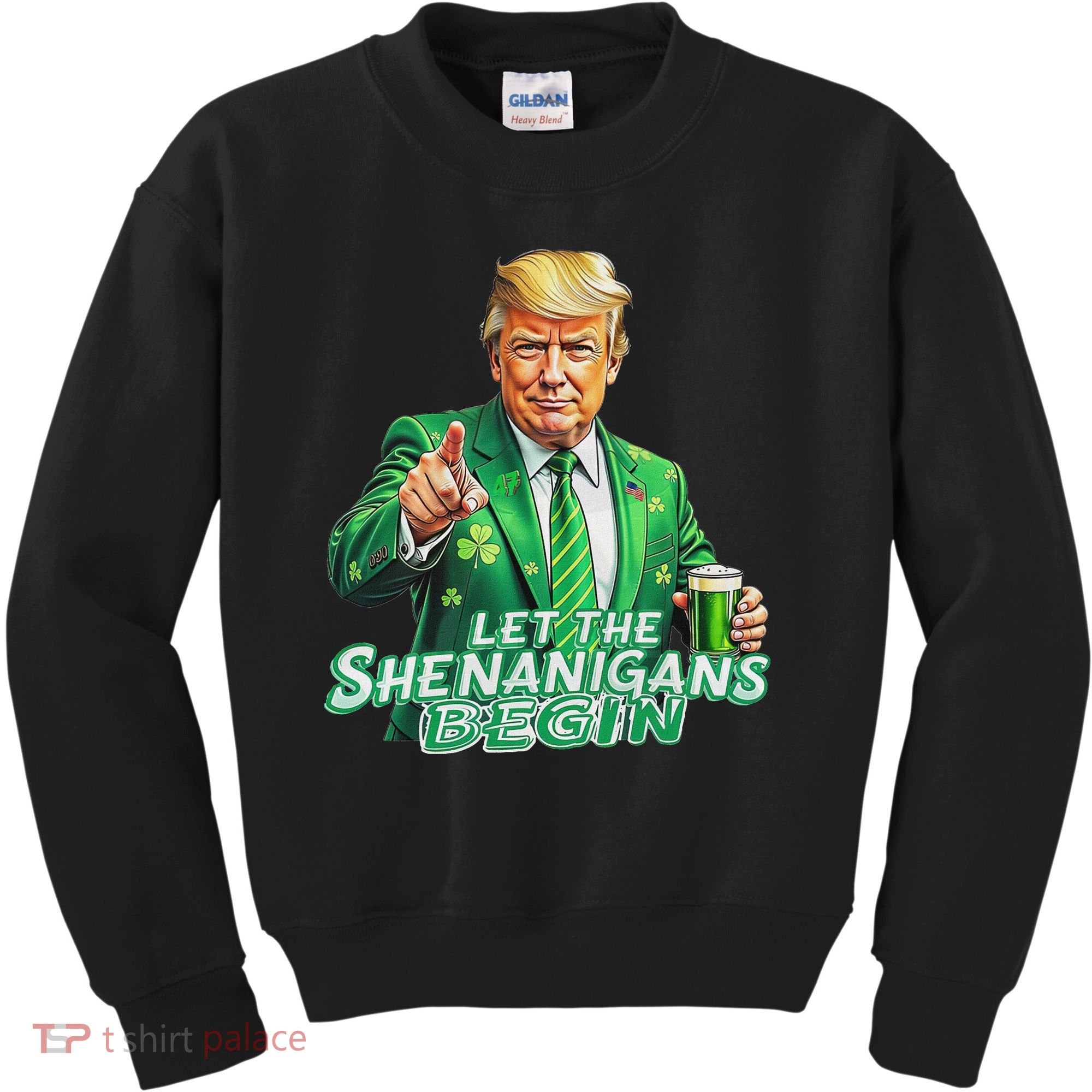 Funny Trump PatrickS Day Let The Shenanigans Begin Kids Sweatshirt