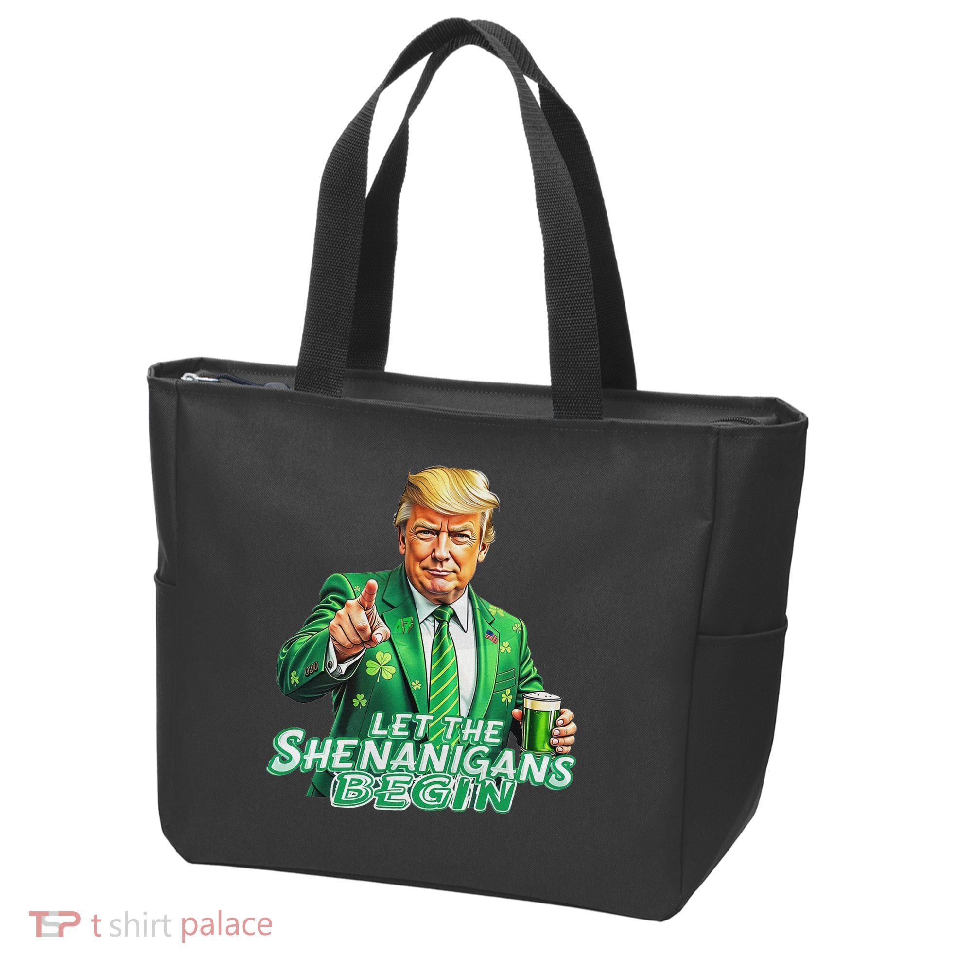 Funny Trump PatrickS Day Let The Shenanigans Begin Tote Bag