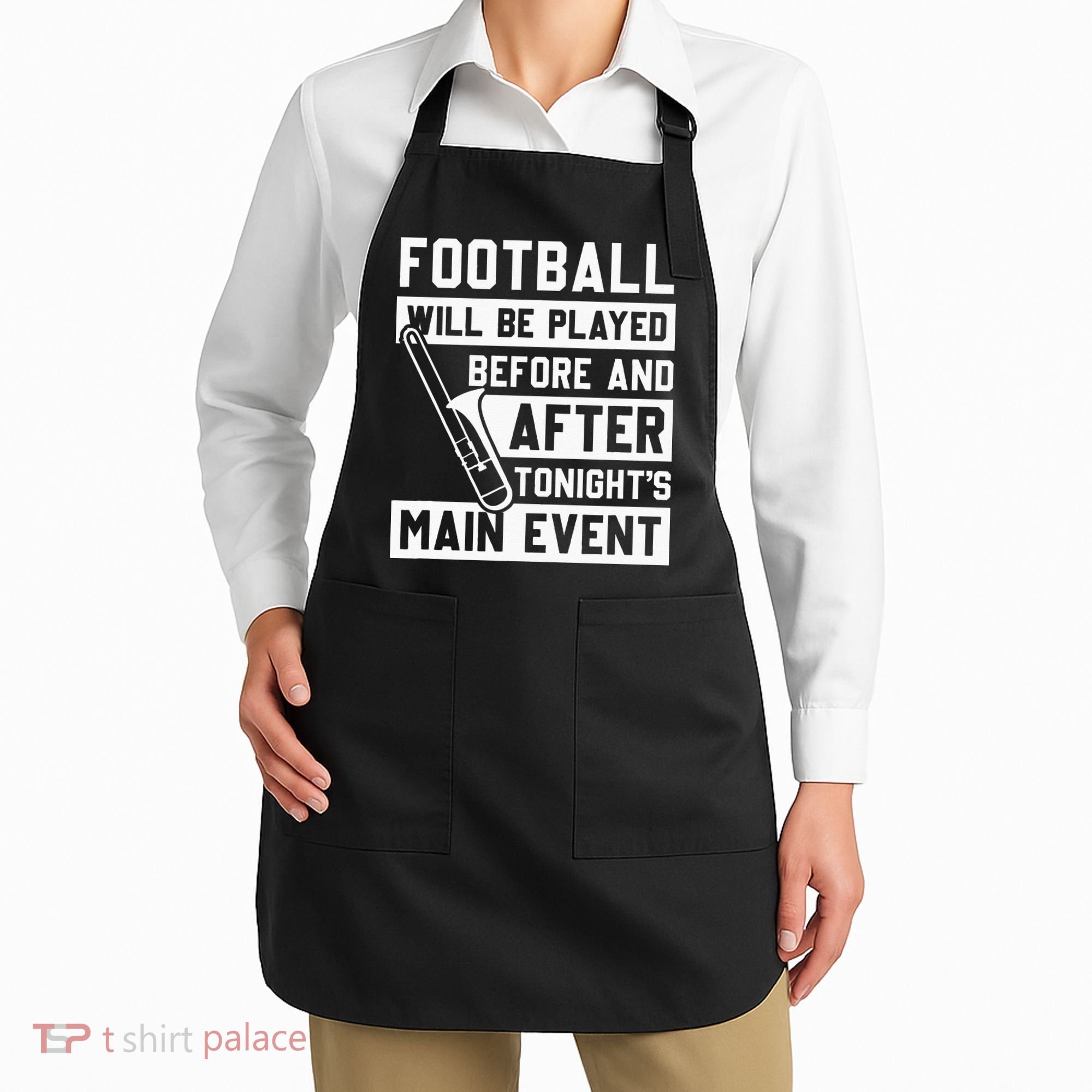 Funny Trombone Player Marching Band Apron