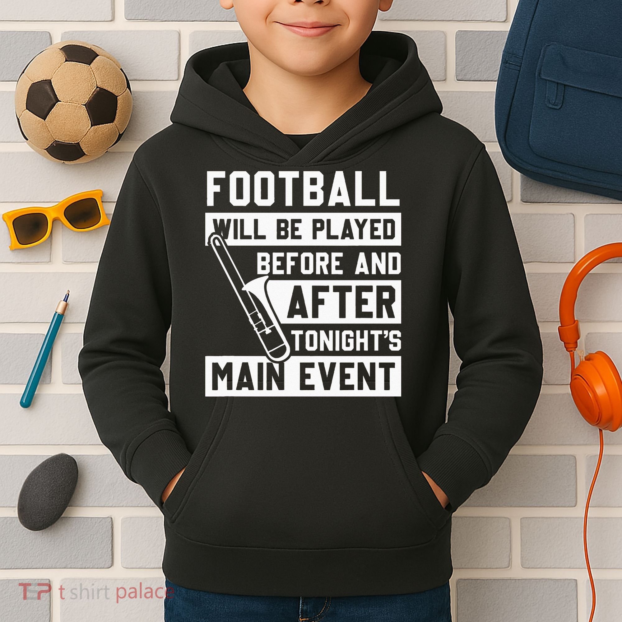 Funny Trombone Player Marching Band Kids Hoodie