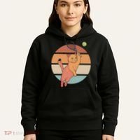 Funny Tennis Racket Cat Playing Tennis Hoodie thumb 5
