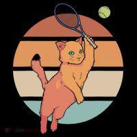 Funny Tennis Racket Cat Playing Tennis Coffee Mug thumb 5