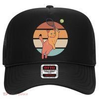 Funny Tennis Racket Cat Playing Tennis Hat thumb 0