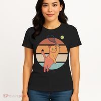 Funny Tennis Racket Cat Playing Tennis Women's T-Shirt thumb 4