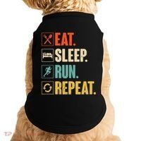 Funny Track Running Training Eat Sleep Cross Country Repeat Doggie Tank thumb 0