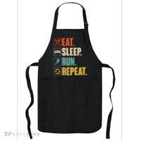 Funny Track Running Training Eat Sleep Cross Country Repeat Apron thumb 0