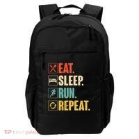 Funny Track Running Training Eat Sleep Cross Country Repeat Backpack thumb 0