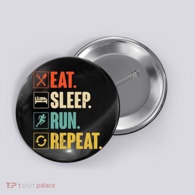Funny Track Running Training Eat Sleep Cross Country Repeat Button