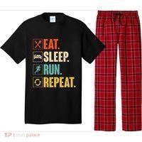Funny Track Running Training Eat Sleep Cross Country Repeat Pajama Set thumb 0