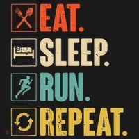 Funny Track Running Training Eat Sleep Cross Country Repeat Women's Hoodie thumb 2