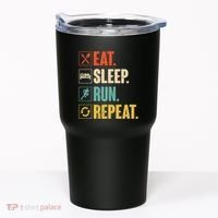 Funny Track Running Training Eat Sleep Cross Country Repeat Tumbler thumb 0