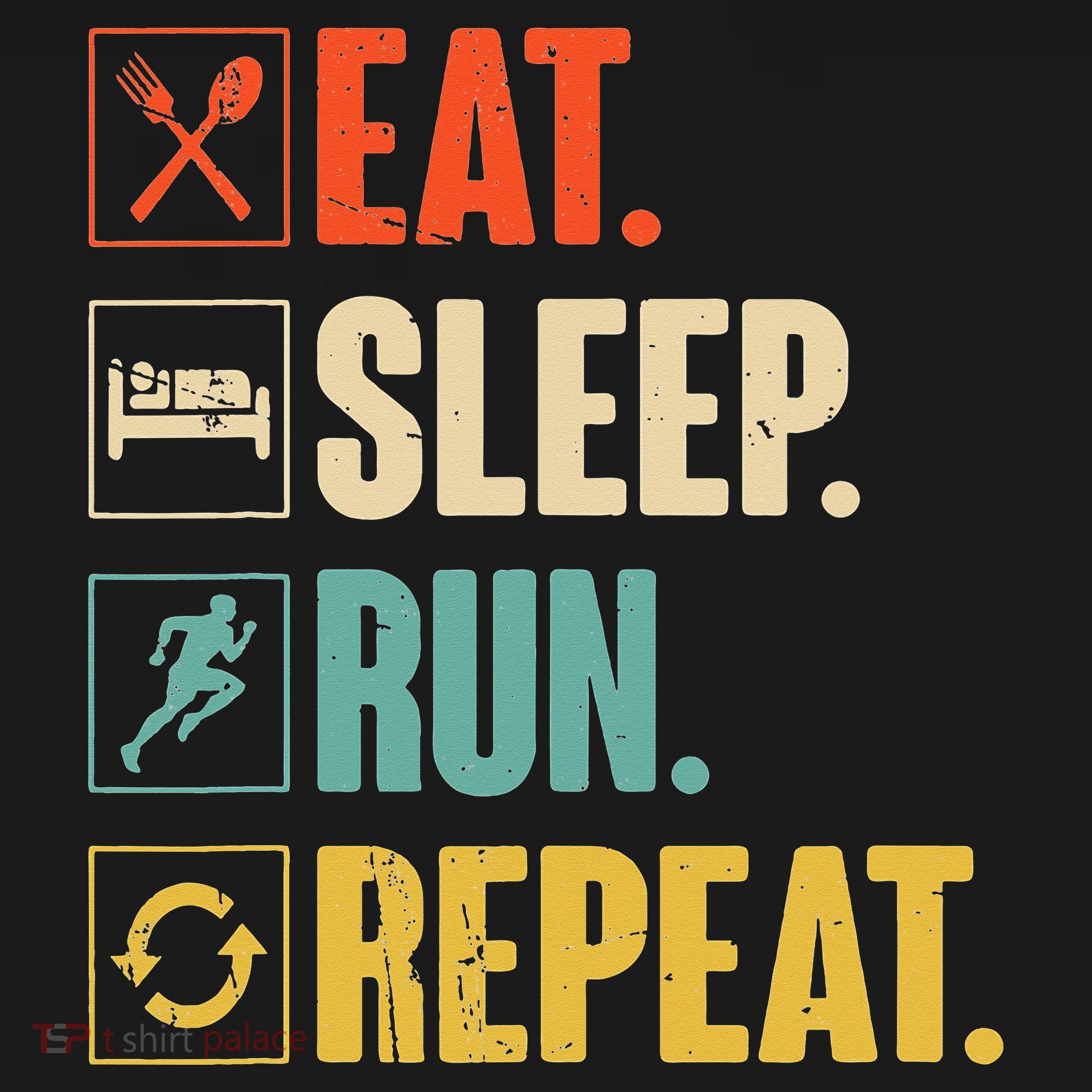 Funny Track Running Training Eat Sleep Cross Country Repeat Women's Tank Top
