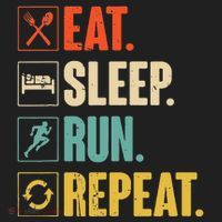Funny Track Running Training Eat Sleep Cross Country Repeat Hat thumb 2
