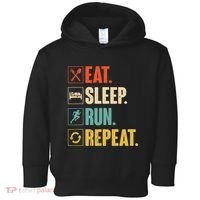 Funny Track Running Training Eat Sleep Cross Country Repeat Toddler Hoodie thumb 0