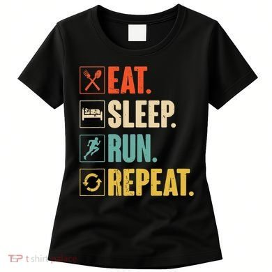 Funny Track Running Training Eat Sleep Cross Country Repeat Women's T-Shirt
