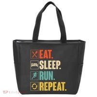 Funny Track Running Training Eat Sleep Cross Country Repeat Tote Bag thumb 0