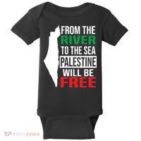 From The River To The Sea Palestine Will Be Free Baby Bodysuit thumb 0