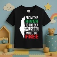 From The River To The Sea Palestine Will Be Free Toddler T-Shirt thumb 3
