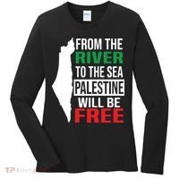 From The River To The Sea Palestine Will Be Free Women's Long Sleeve Shirt thumb 0