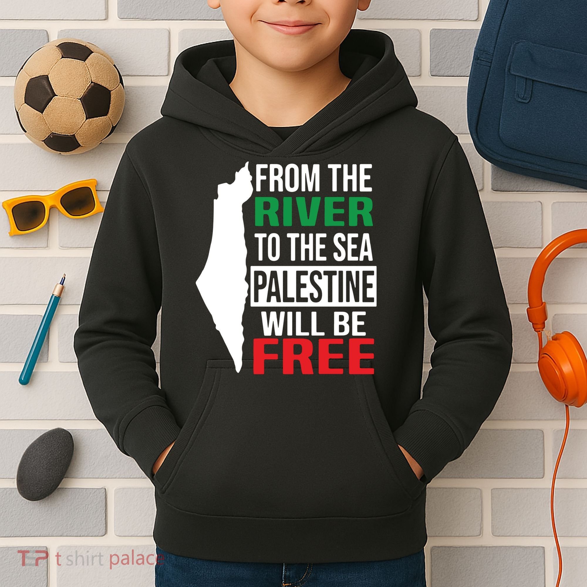 From The River To The Sea Palestine Will Be Free Kids Hoodie