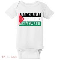 From The River To The Sea Palestine Will Be Free Baby Bodysuit thumb 0