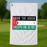 From The River To The Sea Palestine Will Be Free Golf Towel thumb 1