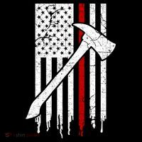 Firefighter Thin Red Line American Flag Gift Women's Hoodie thumb 2