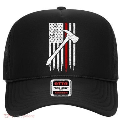 Firefighter Thin Red Line American Flag Gift Hat