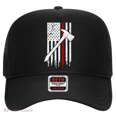 Firefighter Thin Red Line American Flag Gift Hat