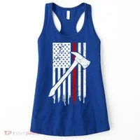 Firefighter Thin Red Line American Flag Gift Women's Tank Top thumb 0