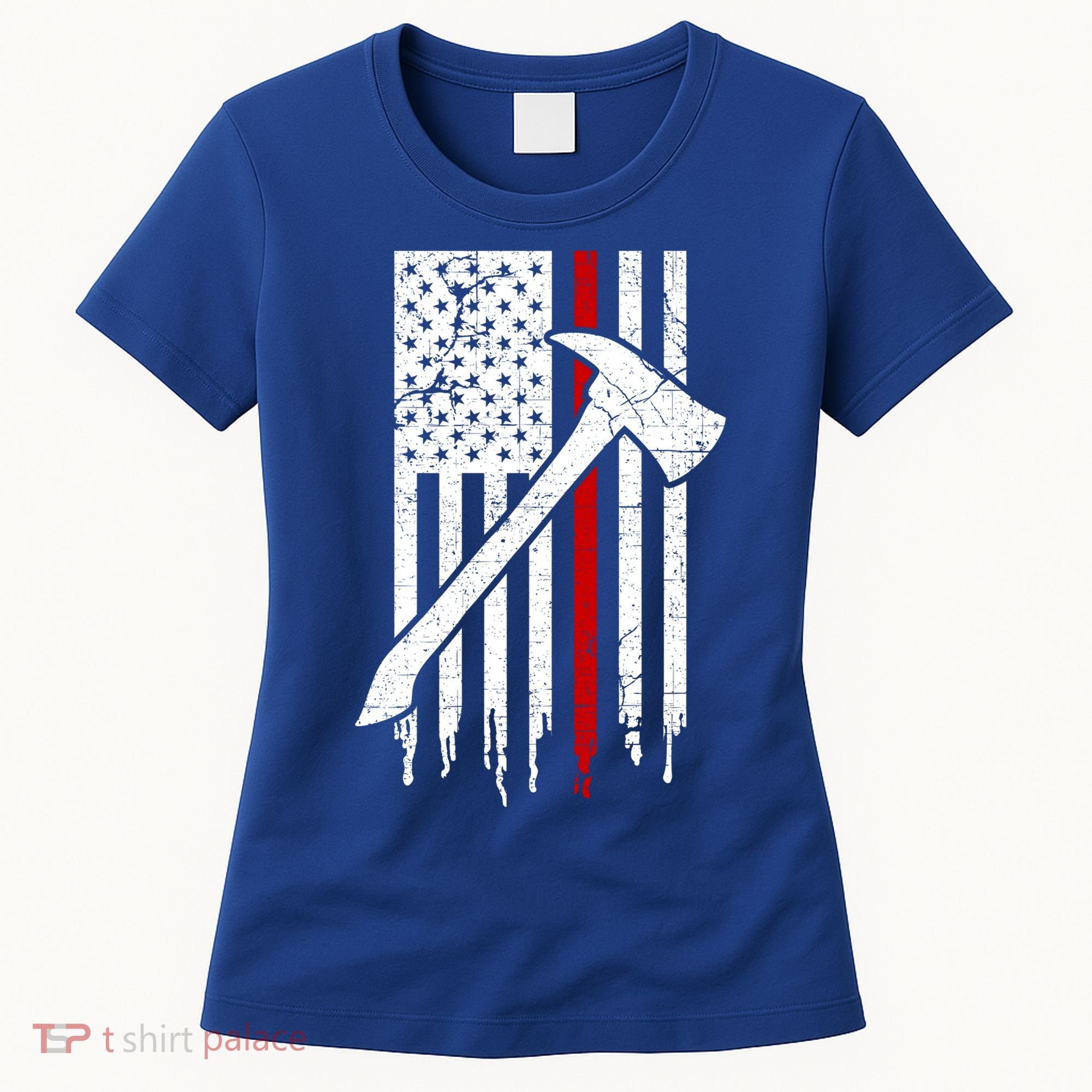 Firefighter Thin Red Line American Flag Gift Women's T-Shirt