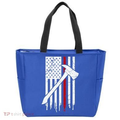 Firefighter Thin Red Line American Flag Gift Tote Bag