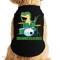 Funny T Rex Percussion Drummersaurus Drummer Gift Drums Doggie Tank thumb 0