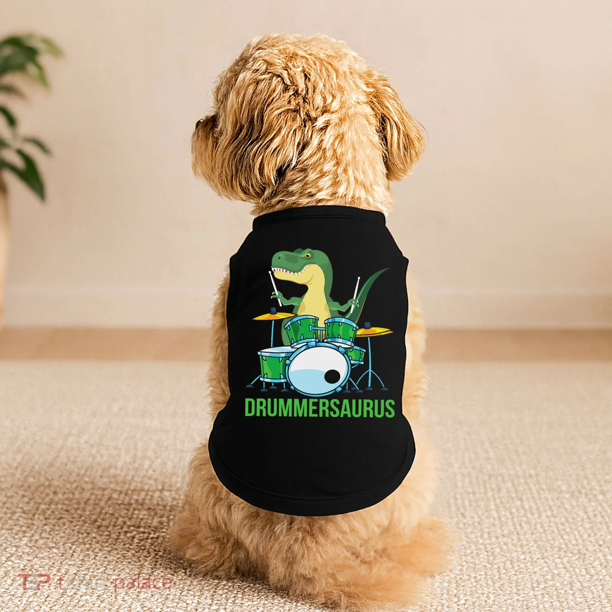 Funny T Rex Percussion Drummersaurus Drummer Gift Drums Doggie Tank