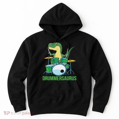 Funny T Rex Percussion Drummersaurus Drummer Gift Drums Hoodie
